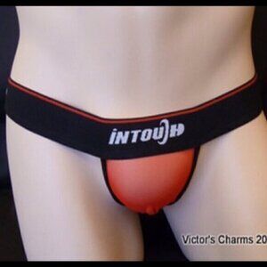 NWT 6/$35 One  wholesale lot Victor's Charms/Intouch Red Jockstrap Sz M